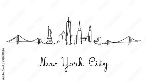 575 Best NYC Skyline Line Drawing Images | Stock Photos & Vectors