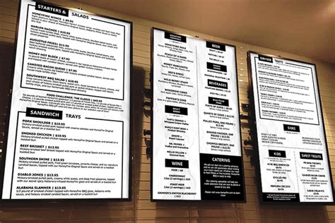 Digital menu boards