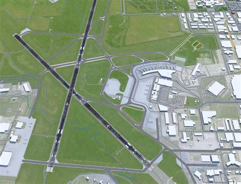 Winnipeg Airport 3D Model 10km by 3dstudio