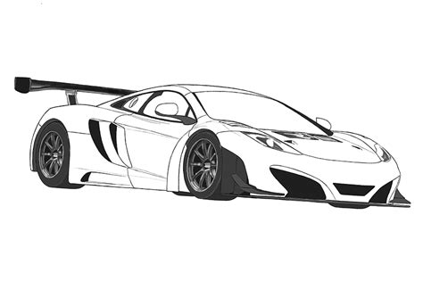 Racing Car Coloring Page (McLaren MP4-12C) - Coloring Books Mclaren ...