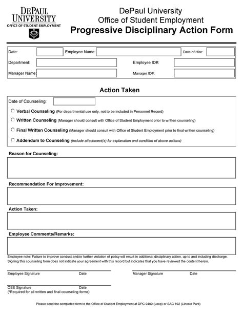 Employee Action Form