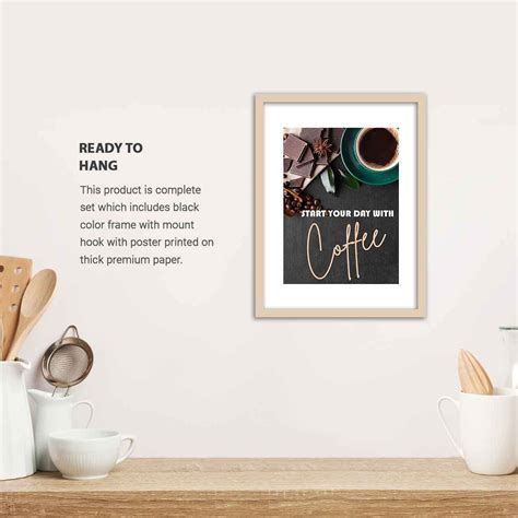 Coffee Quotes Framed Posters for Cafe Restaurant Kitchen Wall Decor ...