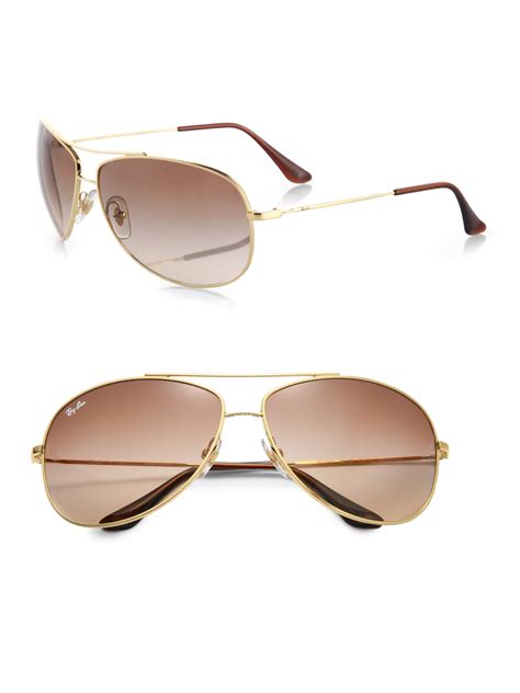 Ray-Ban Buble Wrap Aviator Sunglasses in Gold (Metallic) for Men - Lyst