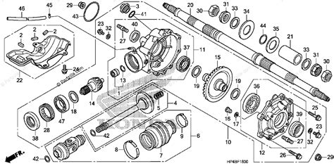 Honda ATV 2012 OEM Parts Diagram for Rear Final Gear | Partzilla.com