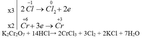 Trong phản ứng:K2Cr2O7 + HCl -> CrCl3 + Cl2+KCl+H2O số phân tử HCl