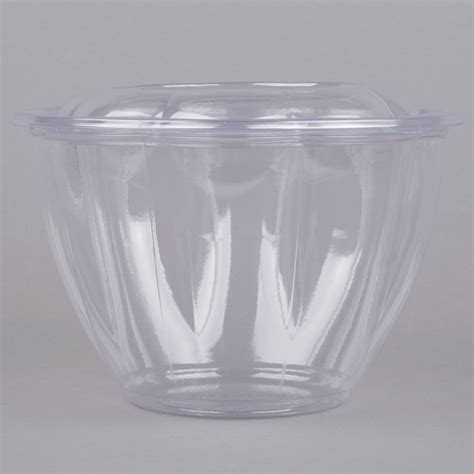 Clear Plastic Bowl With Dome Lids for Salads Fruits Parfaits, 48oz ...