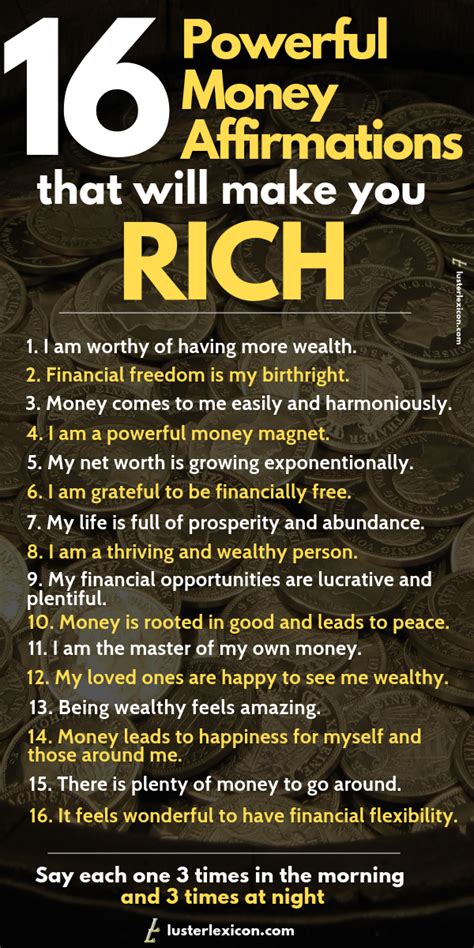 Wealth Affirmations, Morning Affirmations, Positive Affirmations Quotes ...