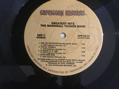 The Marshall Tucker Band - Greatest Hits (1978, Vinyl) | Discogs