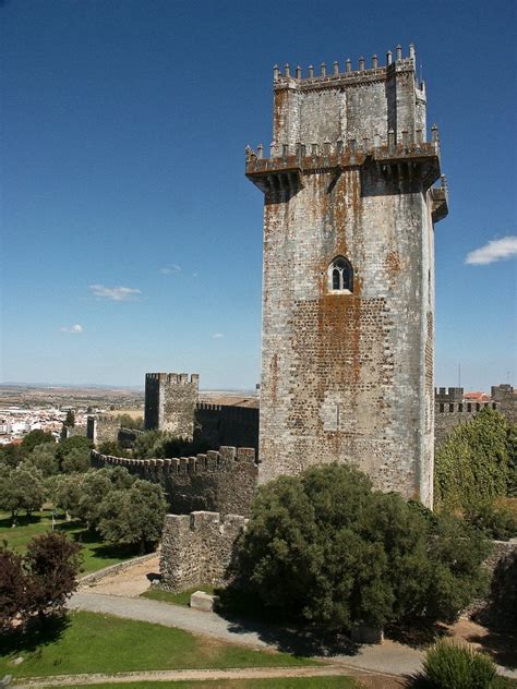 Castle of Beja, southern Portugal. It has the tallest keep in the ...