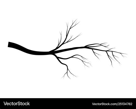 Bare branch tree silhouette symbol icon design Vector Image