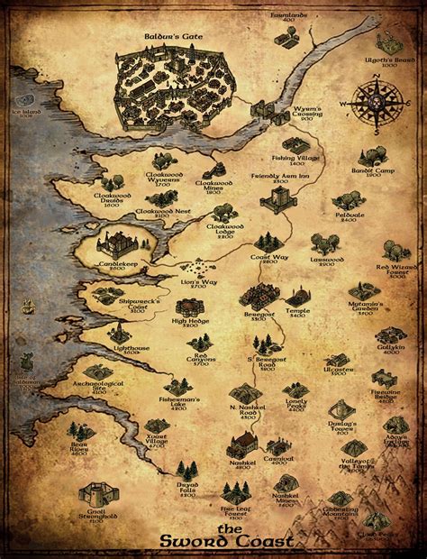 World Map | Baldur's Gate Wiki | Fandom