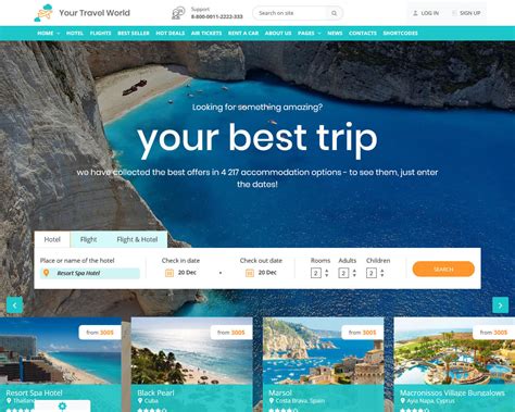 17 Best Travel and Accommodation Website Templates 2024 - TemplateMag