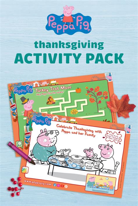 Peppa Pig Thanksgiving Activity Pack | Nickelodeon Parents