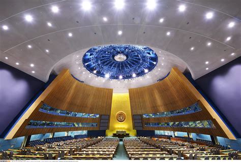 The United Nations General Assembly in the UN Headquarters in New York ...