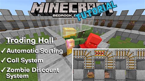 Minecraft bedrock villager trading hall