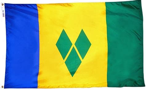 St. Vincent and the Grenadines - 4'X6' Nylon Flag - Banners / Flags