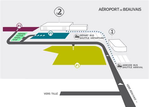 Map of Paris airport transportation & terminal