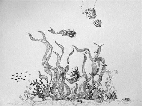 Underwater Pencil Drawing at PaintingValley.com | Explore collection of ...