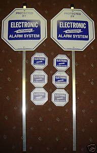 Home Security Signs | HOME-SECURITY-SYSTEM-ALARM-YARD-SIGNS-with-STAKES ...