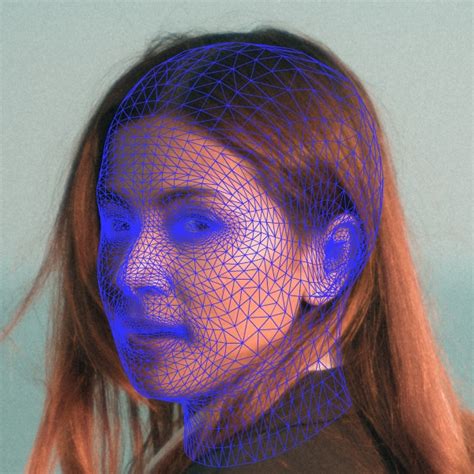 3D wireframe of a woman – 4dface