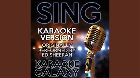 Sing (Karaoke Instrumental Version) (Originally Performed By Ed Sheeran ...