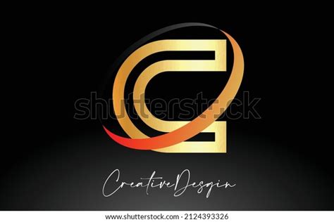 Outline Letter C Logo Design Black Stock Vector (Royalty Free ...