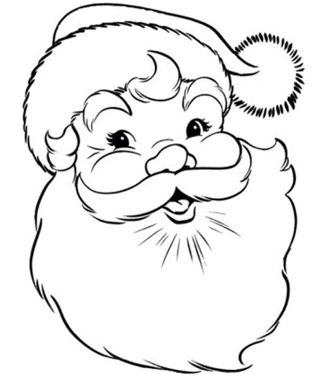 Santa Claus - Colouring In Stencil | Santa coloring pages, Free ...