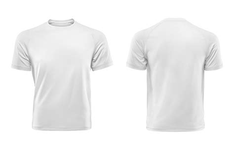 White Tshirt Front And Back Isolated On White Background Stock Photo ...