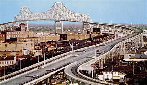 New Orleans, Mississippi River Bridge Photograph by Everett - Pixels