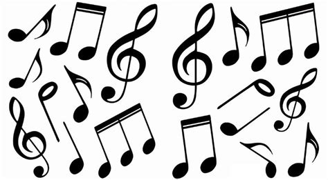 Music notes black and white music notes symbols clipart - WikiClipArt