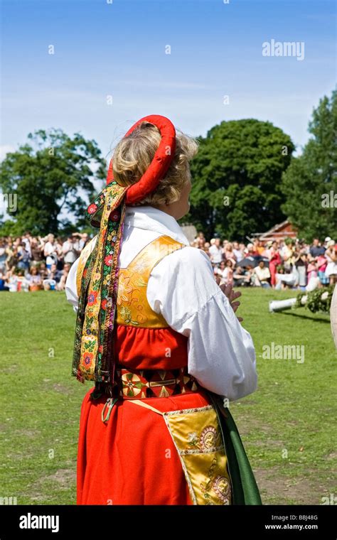 Midsummer in Sweden (Skansen Stock Photo - Alamy