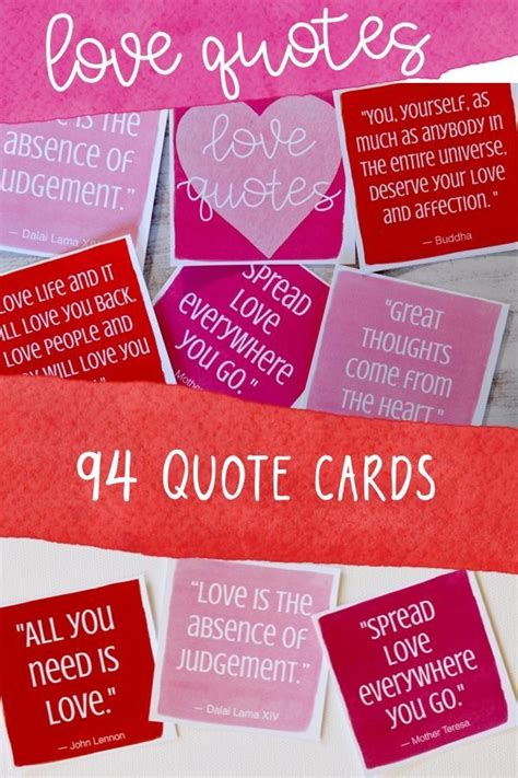 Love Quote Cards 94 Printable Cards With Inspirational - Etsy | Quote ...