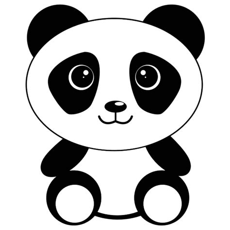 Cartoon drawing of panda | Free SVG