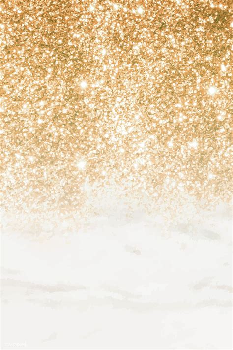 Gold glittery pattern on white marble background vector | premium image ...