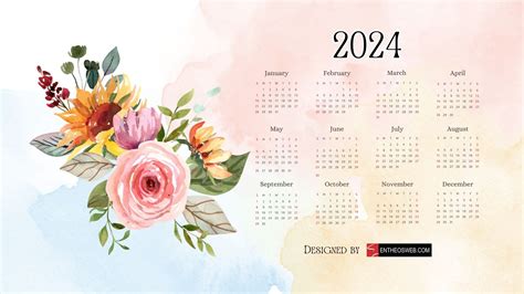 Desktop Calendar For 2024 - Devan Fenelia