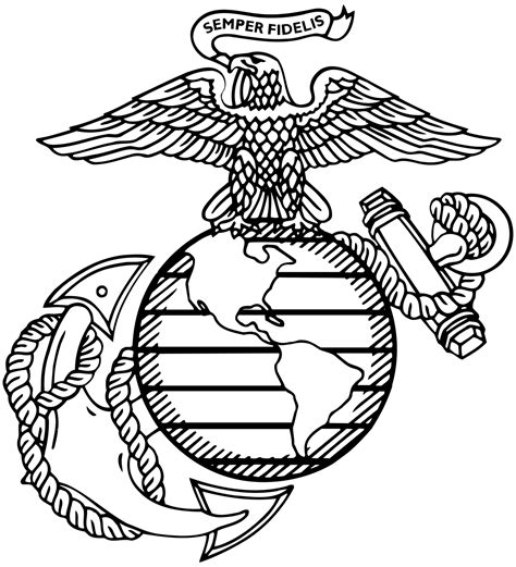 Marine Corps Emblem Stencil - Cliparts.co