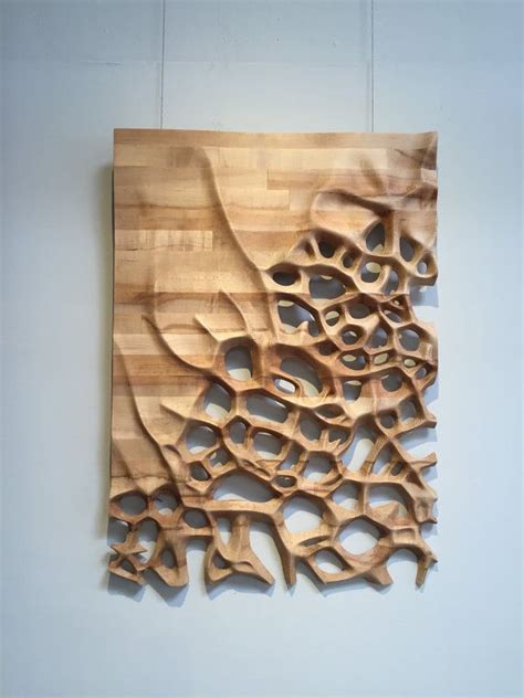 Wall hanging 3D CNC milled Maple wood by NardineDesignStudio Into The ...