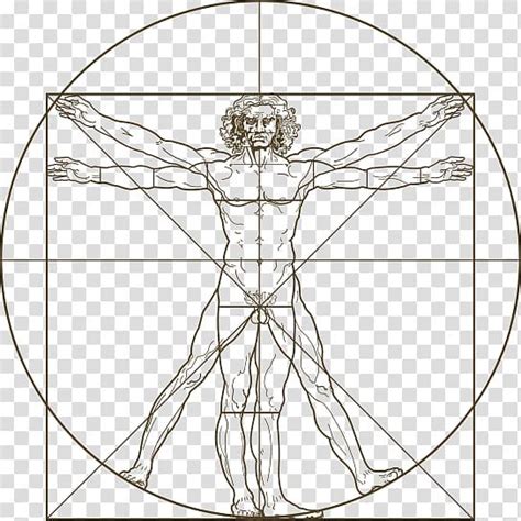 Vitruvian Man Drawing - Geometric Design