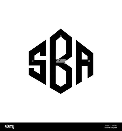 SBA letter logo design with polygon shape. SBA polygon and cube shape ...