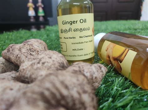 Ginger Pain Relief Oil இஞ்சி தைலம் வலி நிவாரணி, Pure,Herbal, Chemical ...