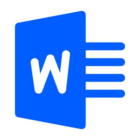 Blue Microsoft Word icon (png logo)