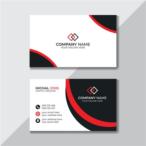 Modern Professional Business Card, Creative and Simple Business Card ...