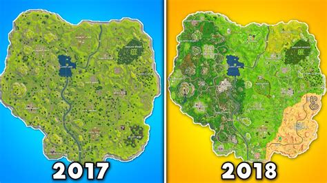 Evolution of the ENTIRE Fortnite Map (Fortnite 2017 - 2018) - YouTube