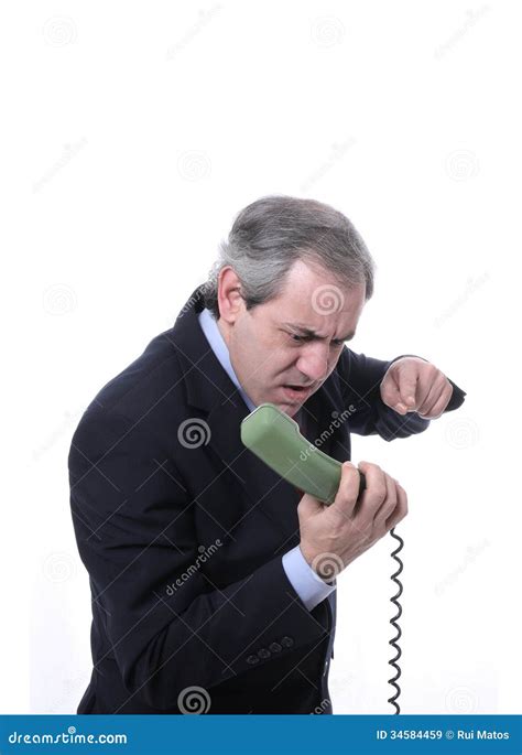 Angry Man On The Phone Royalty Free Stock Images - Image: 34584459