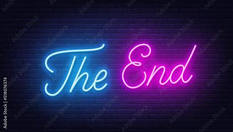 The End Background Sign