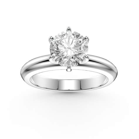 White Sapphire Solitaire Ring - Engagement Rings