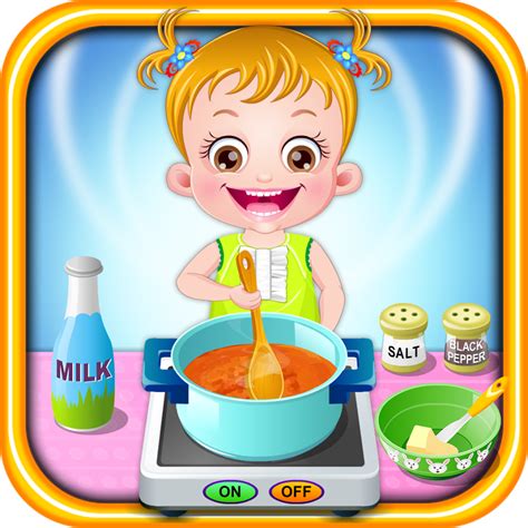 Baby Hazel tests her cooking skill by preparing pureed apples and ...