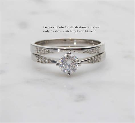 Natural White Sapphire Solitaire Ring Available in White - Etsy