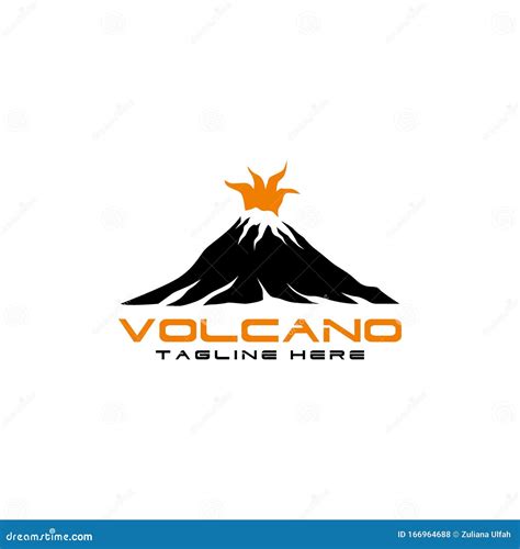 Simple Flat Volcano Logo Design Vector Stock Image Stock Illustration ...