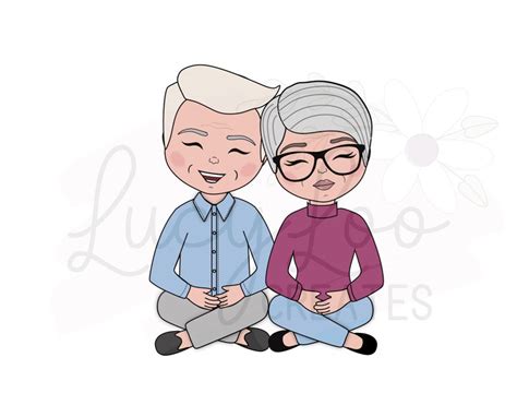 Senior Couples Clipart, PNG, Instant Download - Etsy